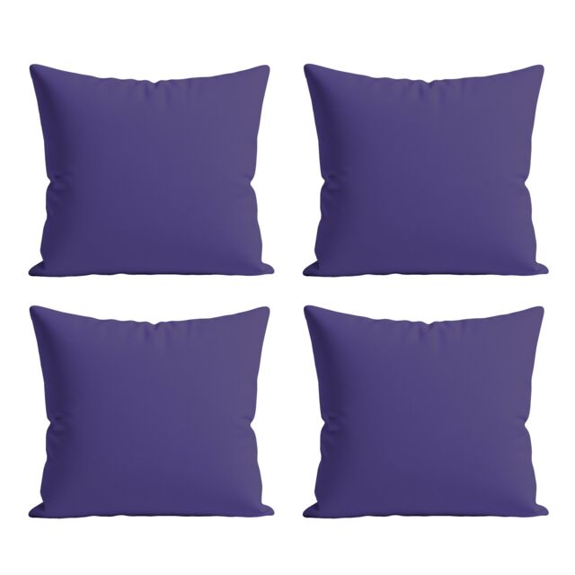 Snug City Waterproof Outdoor Garden Patio Cushion Cover & Inner Square Pack Of 4 in Purple - Size: 60 cm x 60 cm - image 1
