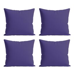 Snug City Waterproof Outdoor Garden Patio Cushion Cover & Inner Square Pack Of 4 in Purple - Size: 60 cm x 60 cm - thumbnail 1