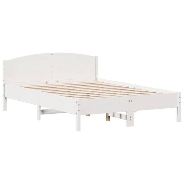 Berkfield Home Beautiful Bed Frame without Mattress White 150x200 cm King Size S - image 1