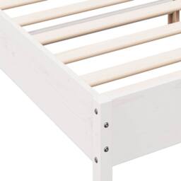 Berkfield Home Beautiful Bed Frame without Mattress White 150x200 cm King Size S - thumbnail 7