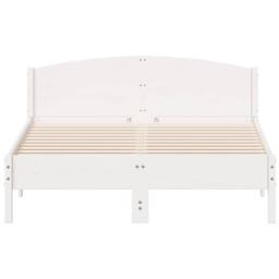 Berkfield Home Beautiful Bed Frame without Mattress White 150x200 cm King Size S - thumbnail 4