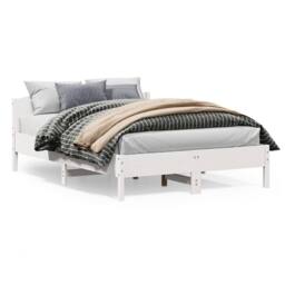 Berkfield Home Beautiful Bed Frame without Mattress White 150x200 cm King Size S - thumbnail 3