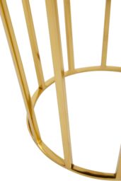 Orsina Black Velvet & Gold Finish Frame Stool, Airy Design Contemporary Ottoman with Velvet Seat, Ottoman - thumbnail 4