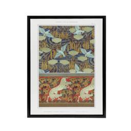 "Artery8 Kingfisher Bird & Horse Pattern Framed Canvas Wall Art Print Verneuil - Size: W12"" x H16""" - thumbnail 1
