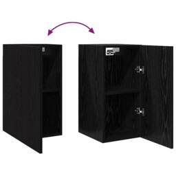 Berkfield Home TV Cabinet 7 pcs Black oak 30.5 x 30 x 60 cm Engineered wood - thumbnail 9