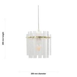 First Choice Lighting Set of 2 Abi - Satin Brass Frosted Diffuser Easy Fit Lightshades in Gold - thumbnail 6