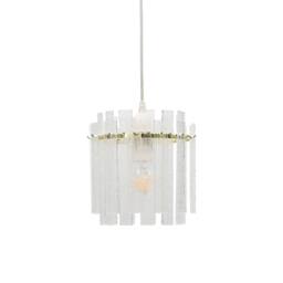 First Choice Lighting Set of 2 Abi - Satin Brass Frosted Diffuser Easy Fit Lightshades in Gold - thumbnail 3