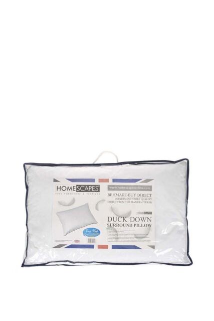 Homescapes White Duck Down Surround Pillow - image 1