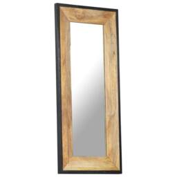 Berkfield Home Mirror 110x50 cm Solid Mango Wood in Brown - thumbnail 6