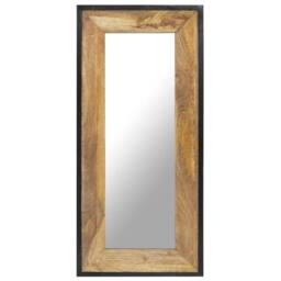 Berkfield Home Mirror 110x50 cm Solid Mango Wood in Brown - thumbnail 2
