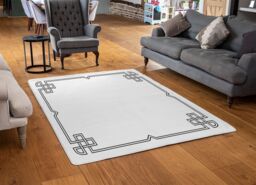 Benjamin Tate Design Roman Ornamental Frame Rug in Natural - Size: Large - thumbnail 2