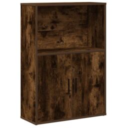 Berkfield Home Bookcase Smoked Oak 60x24x85 cm Engineered Wood in Brown - Size: 60 x 24 x 85 cm - thumbnail 2