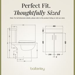 Balterley Wall Hung Vanity Basin Unit, Toilet Pan, Cistern & Seat - Gloss White in Grey - thumbnail 5