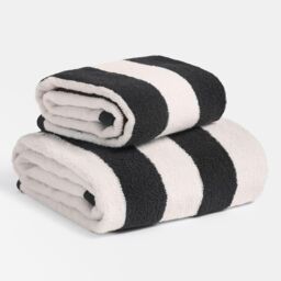 OHS Stripe 100% Cotton Hand Towel Hotel Luxury Shower Soft Absorbent, 4PC in White - thumbnail 4
