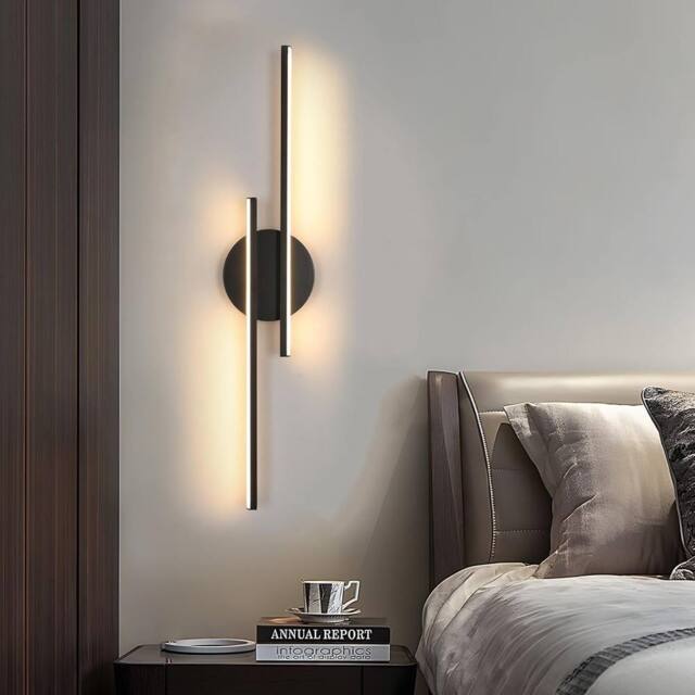 Goeco Modern Indoor Wall Light, 24 W, Black Wall Lighting LED, 3000 K - image 1