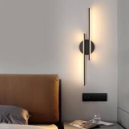 Goeco Modern Indoor Wall Light, 24 W, Black Wall Lighting LED, 3000 K - thumbnail 9