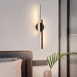 Goeco Modern Indoor Wall Light, 24 W, Black Wall Lighting LED, 3000 K - thumbnail 2