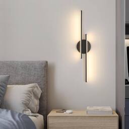 Goeco Modern Indoor Wall Light, 24 W, Black Wall Lighting LED, 3000 K - thumbnail 3
