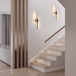 Goeco Modern Indoor Wall Light, 24 W, Black Wall Lighting LED, 3000 K - thumbnail 5
