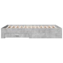 Berkfield Home Bed Frame with Drawers without Mattress Concrete Grey 120x200 cm - Size: Small Double - thumbnail 5