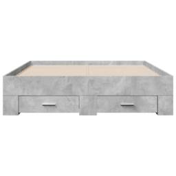 Berkfield Home Bed Frame with Drawers without Mattress Concrete Grey 120x200 cm - Size: Small Double - thumbnail 4