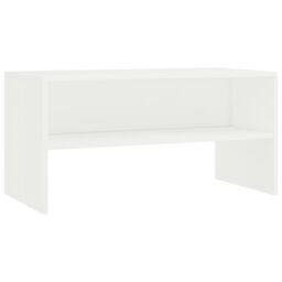 Berkfield Home TV Cabinet White 80x40x40 cm Engineered Wood - Size: 80 x 40 x 40 cm - thumbnail 2