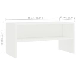 Berkfield Home TV Cabinet White 80x40x40 cm Engineered Wood - Size: 80 x 40 x 40 cm - thumbnail 6