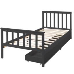 Nöa and Nani Otis Single 3ft Bed with 4 Pull-Out Storage Drawers in Anthracite in Grey - thumbnail 6
