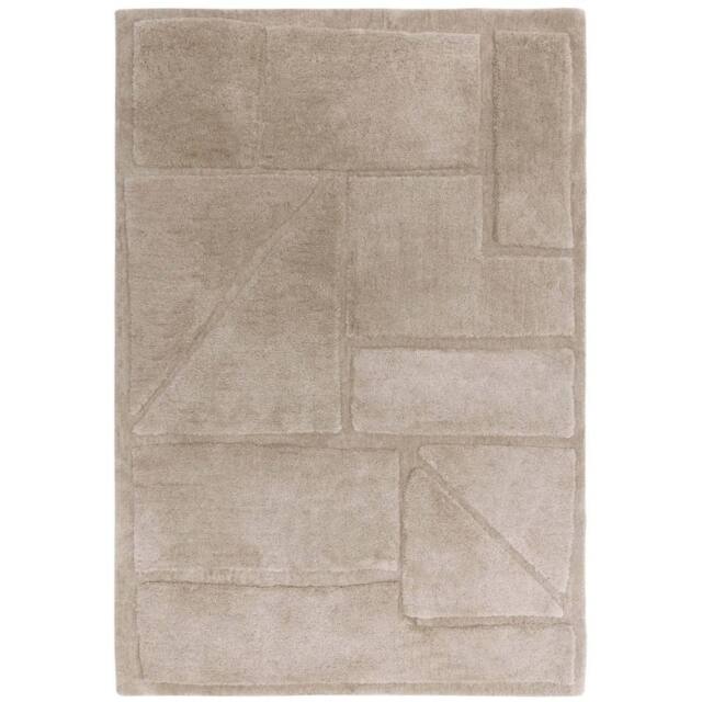 The Rug Shop UK Beige Geometric Modern Easy to clean Machine Made Rug - Size: 200 cm x 290 cm - image 1