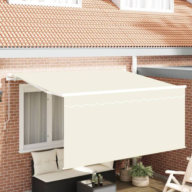 Berkfield Home Retractable Awning Cream 300 x 200 cm UV-resistant Fabric - image 1