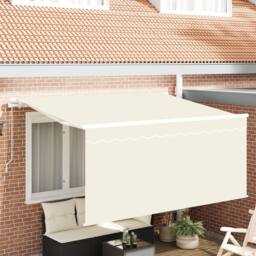 Berkfield Home Retractable Awning Cream 300 x 200 cm UV-resistant Fabric - thumbnail 1