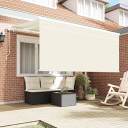 Berkfield Home Retractable Awning Cream 300 x 200 cm UV-resistant Fabric - thumbnail 3