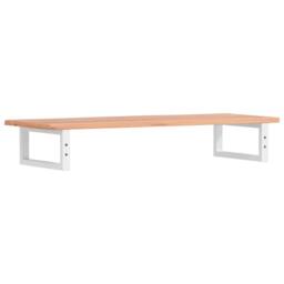 Berkfield Home Basin Shelf Wall Mounted Steel & Solid Wood Oak in Brown - thumbnail 6