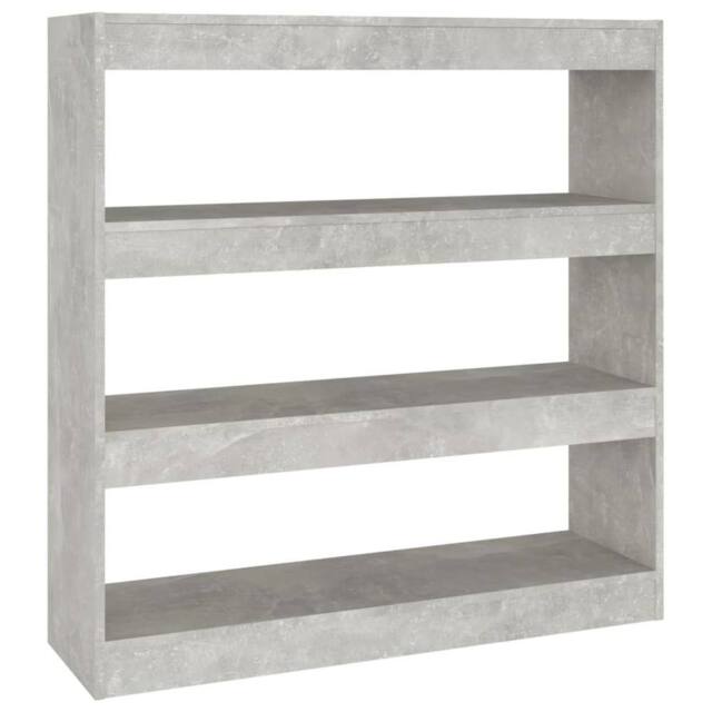 Berkfield Home Book Cabinet/Room Divider Concrete Grey 100x30x103 cm - Size: 100 x 30 x 103 cm - image 1