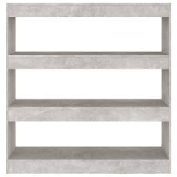 Berkfield Home Book Cabinet/Room Divider Concrete Grey 100x30x103 cm - Size: 100 x 30 x 103 cm - thumbnail 3