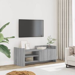 Berkfield Home TV Cabinet Grey Sonoma 100x35x40 cm Engineered Wood - Size: 100 x 35 x 40 cm - thumbnail 1