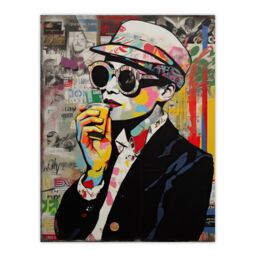 Artery8 Wall Art Print London Underground Vintage Fashion Artwork Sunglasses Advert Collage Retro Meets Pop Art Vibrant Colourful Bold Modern - thumbnail 1