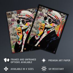 Artery8 Wall Art Print London Underground Vintage Fashion Artwork Sunglasses Advert Collage Retro Meets Pop Art Vibrant Colourful Bold Modern - thumbnail 2