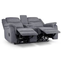 Furnishings For Less UK Orlando Grey Fabric Electric Recliner Sofa Set 3+2+1 with USB - thumbnail 7