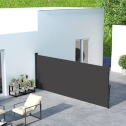 Kelvenix Side Awning Retractable, Privacy Screen, 400x180cm in Black - Size: 0.6m2 - thumbnail 3