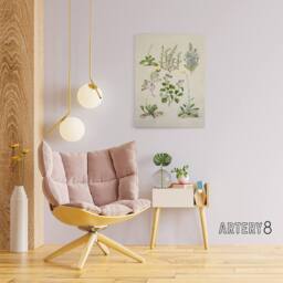 "Artery8 Native New Zealand Wildflowers Artwork Featon Canvas Wall Art Print in Beige - Size: W24"" x H32""" - thumbnail 3