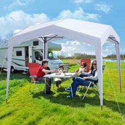Gymax 3m x 3m Pop up Canopy Tent Folding Sunshade Garden Gazebo-White in White - thumbnail 6