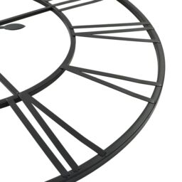 Berkfield Home Vintage Wall Clock with Quartz Movement Metal 80 cm XXL in Black - thumbnail 5