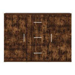 Berkfield Home Sideboard Smoked Oak 91x29.5x65 cm Engineered Wood in Brown - thumbnail 6