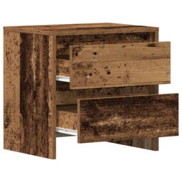 Berkfield Home Bedside Cabinet 2 pcs Old Wood 45x34x44, 5 cm Engineered Wood in Brown - thumbnail 5