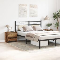Berkfield Home Bedside Cabinet 2 pcs Old Wood 45x34x44, 5 cm Engineered Wood in Brown - thumbnail 4
