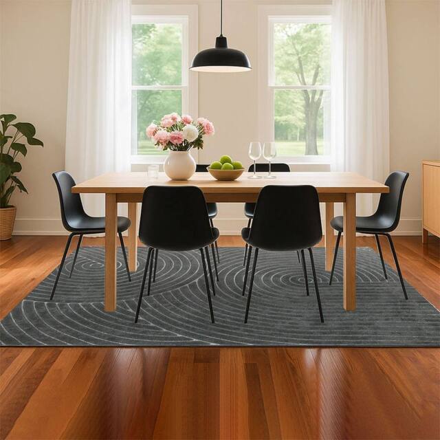 Marlow Large Rug 160x230cm Soft Floor Runner Machine Washable Non Slip in Grey - Size: 160 cm x 230 cm - image 1