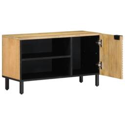 Berkfield Home TV Cabinet Brown 80x31.5x46 cm Solid Wood Mango - thumbnail 3