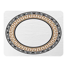 Benjamin Tate Design Greek Key Frame Blanket in Natural - Size: 120 cm x 150 cm - thumbnail 1