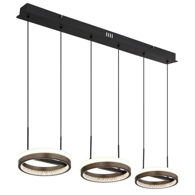 Netlighting Della Pendant Ceiling Light Matt Black 3x LED 30006000K - image 1